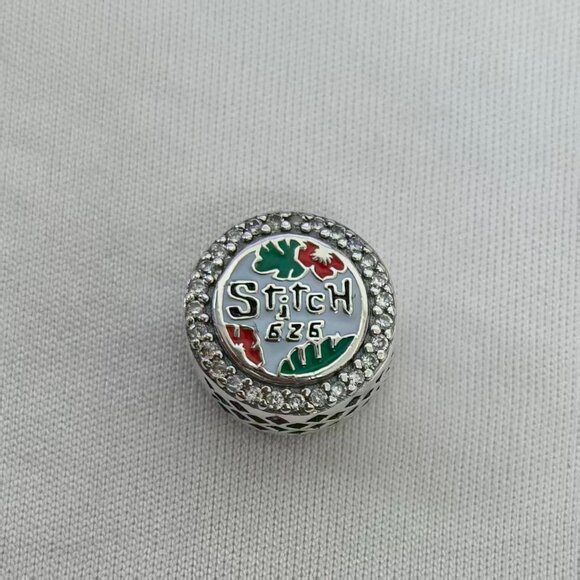 Pandora DISNEYLAND PARIS Stitch button Charm, S925 Silver Jewelry - Picture 2 of 4